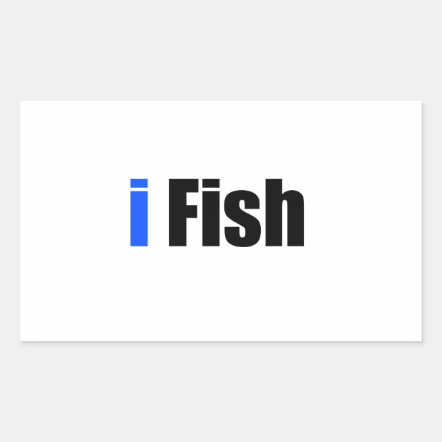 i Fish Rectangular Sticker (Front)