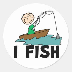 I Fish Stick Boy Stickers Sticker