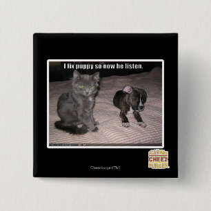 I fix puppy 15 cm square badge