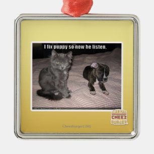 I fix puppy metal tree decoration