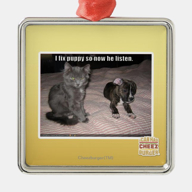 I fix puppy metal tree decoration (Front)