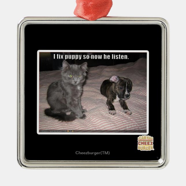 I fix puppy metal tree decoration (Front)