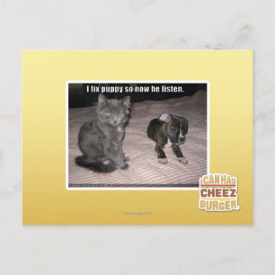 I fix puppy postcard