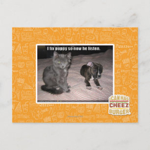 I fix puppy postcard