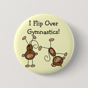 I Flip Over Gymnastics Tshirts and Gifts 6 Cm Round Badge
