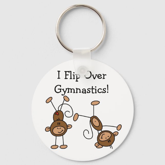 I Flip Over Gymnastics Tshirts and Gifts Key Ring (Front)