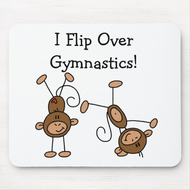 I Flip Over Gymnastics Tshirts and Gifts Mouse Mat (Front)