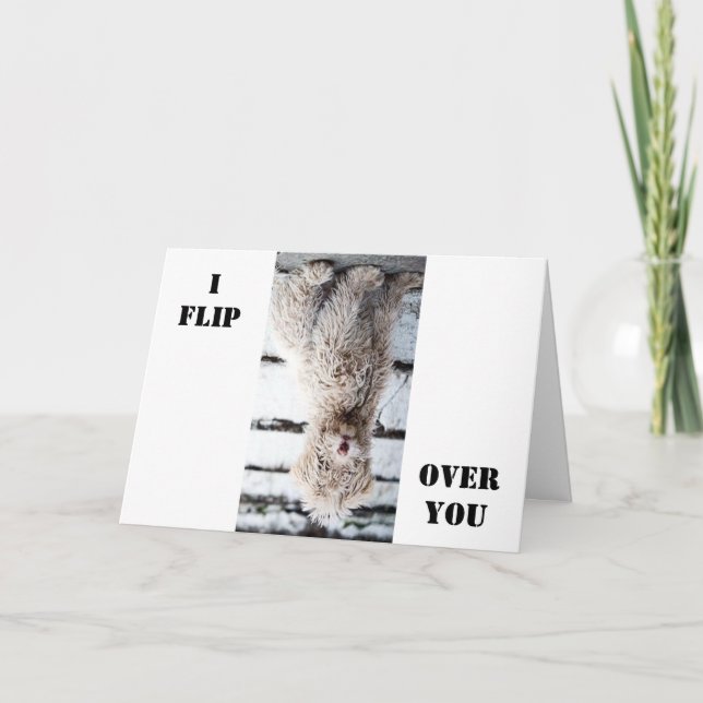 *I FLIP OVER YOU* ON BIRTHDAY SHOW U HOW MUCH I DO CARD (Front)