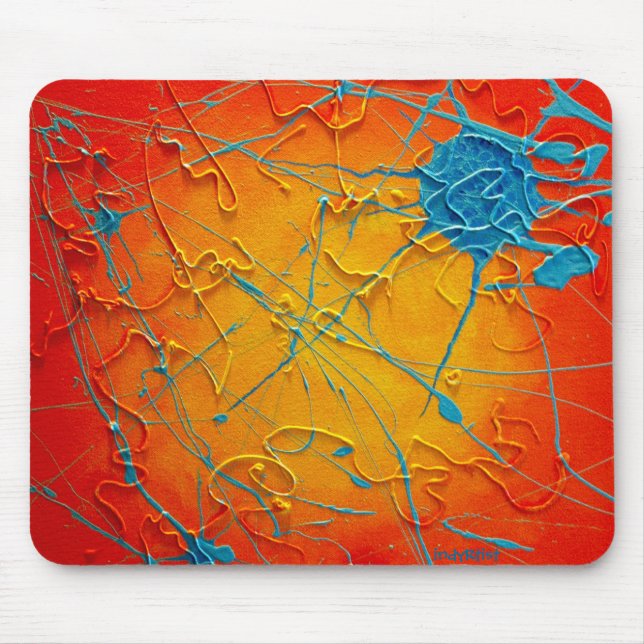 I Flung Blue Mouse Mat (Front)