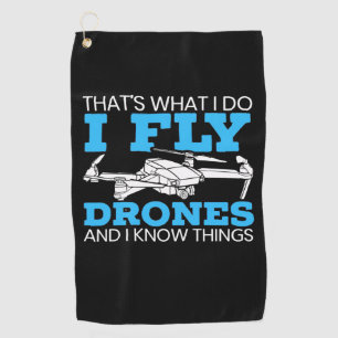 I Fly Drones Golf Towel