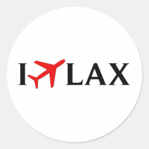I Fly LAX - Los Angeles International Airport Classic Round Sticker