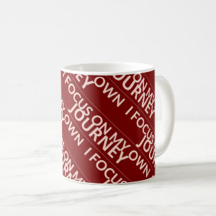 i focus on my journey coffee mug