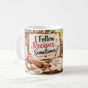 I Follow Recipes Sometimes Baking Mug