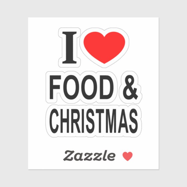 I ❤️ FOOD & CHRISTMAS I LOVE FOOD & CHRISTMA Vinyl (Sheet)