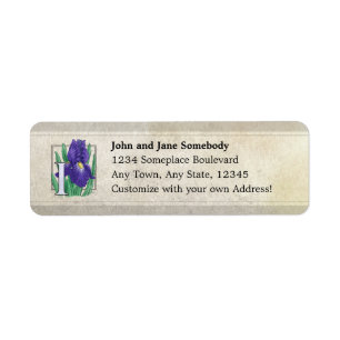 I for Iris Flower Monogram