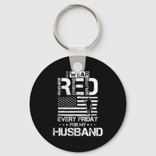 I For Red Husband Red Friday Key Ring
