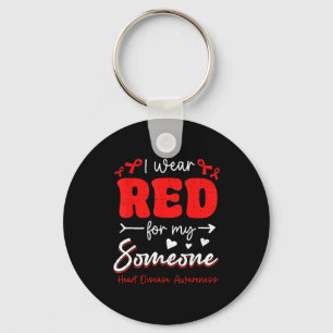 I For Red Someone Heart Disease Awareness Key Ring