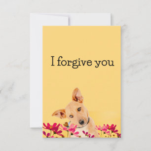 i forgive you flower dog invitation
