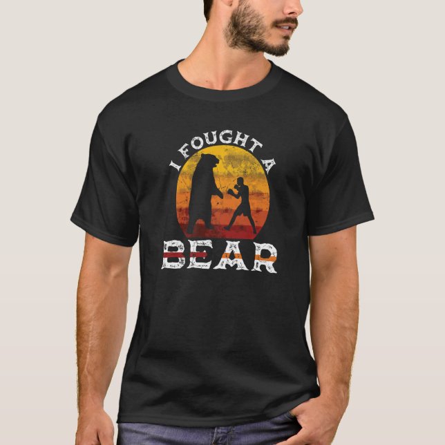 I Fought A Bear Women Wild Boxing Bear Animal 6 T-Shirt (Front)