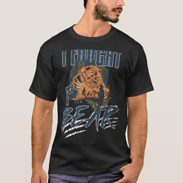 I Fought A Bear  Women Wild Boxing Bear Animal 8 T-Shirt (Front)