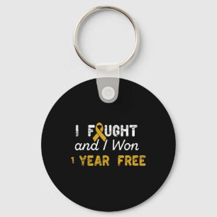 I Fought And I Won 1 Years Free Childhood Cancer A Key Ring