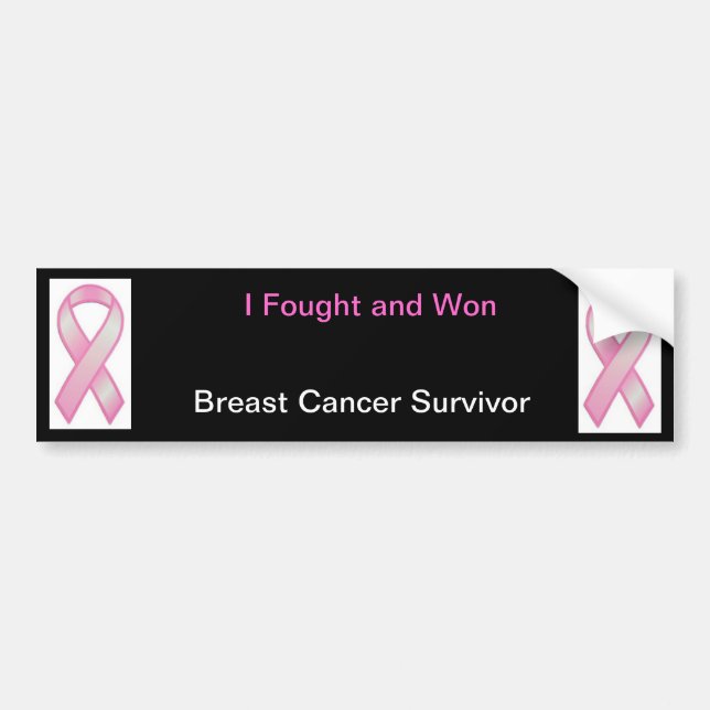 I fought and won- Breast cancer Bumper Sticker (Front)