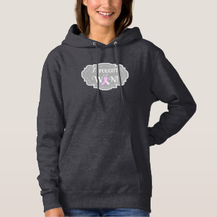 I Fought and Won   Breast Cancer Survivor Hoodie