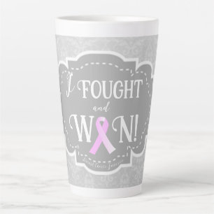 I Fought and Won Breast Cancer Survivor Latte Mug