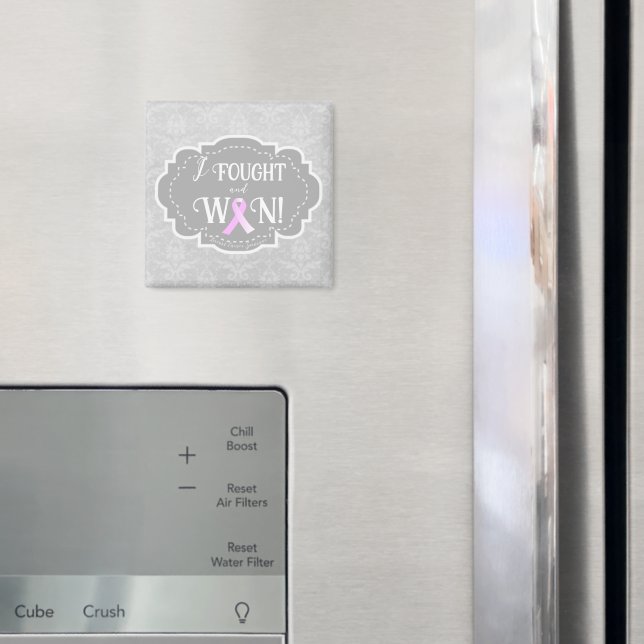 I Fought and Won | Breast Cancer Survivor Magnet (In Situ (Fridge))
