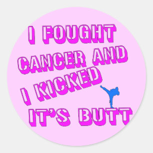 I Fought Cancer Classic Round Sticker