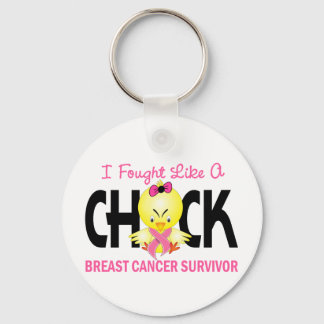 I Fought Like A Chick Breast Cancer Survivor Key Ring