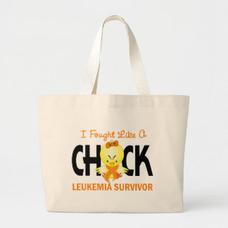 I Fought Like A Chick Leukaemia Survivor Large Tote Bag