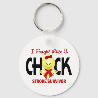 I Fought Like A Chick Stroke Survivor Key Ring