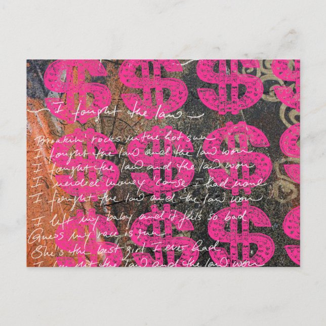 I Fought The Law Postcard (Front)