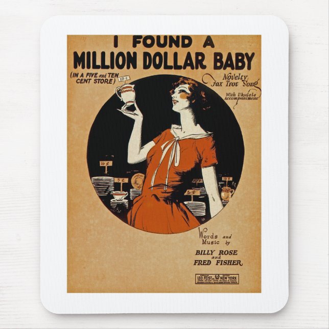 I Found A  Million Dollar Baby Mouse Mat (Front)