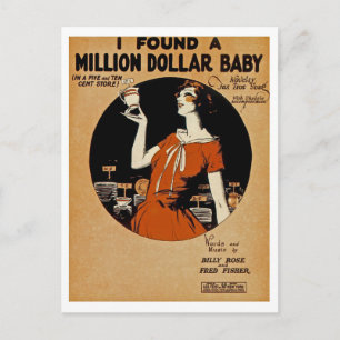 I Found A  Million Dollar Baby Postcard