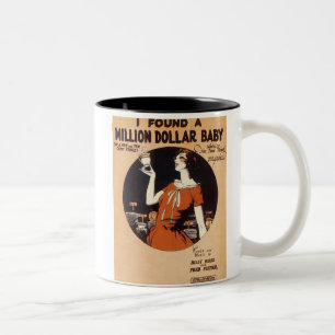 I Found A Million Dollar Baby Vintage Songbook Cov Two-Tone Coffee Mug