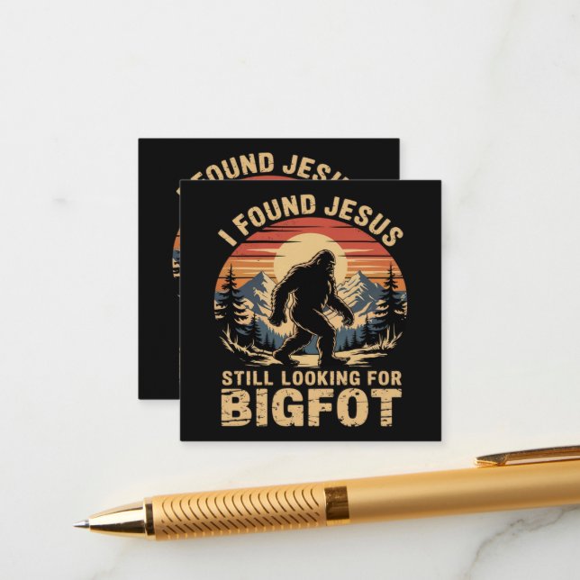 I Found Jesus Still Looking for Bigfoot Enclosure Card (Front/Back In Situ)