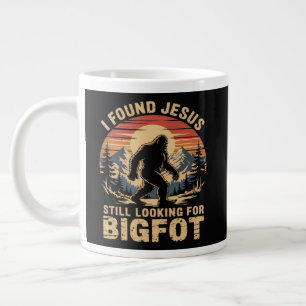 I Found Jesus Still Looking for Bigfoot Large Coffee Mug