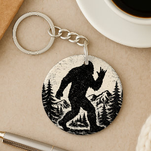 I Found Jesus Still Looking for Bigfoot Sasquatch Key Ring