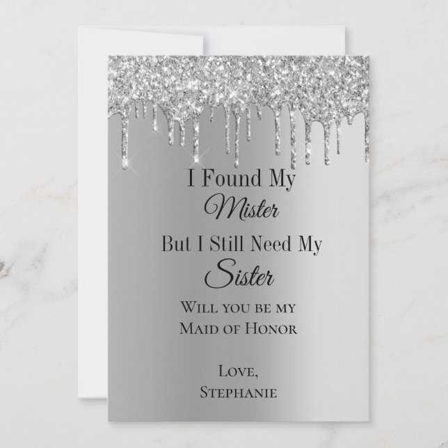 I Found My Mister Bridal Party Proposal Cards (Front)