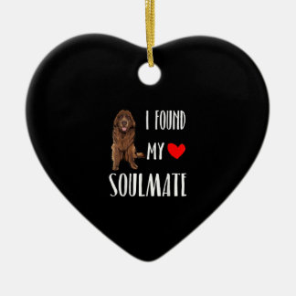 I found my soulmate | newfie dog best friend gift ceramic tree decoration