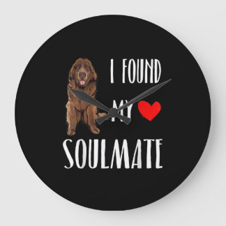 I found my soulmate | newfie dog best friend gift large clock