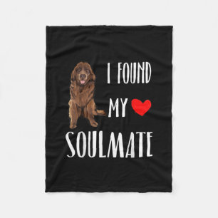 I Found My Soulmate Newfoundland Dog Lover Fleece Blanket