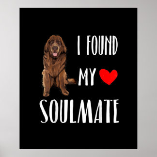 I Found My Soulmate Newfoundland Dog Lover Poster