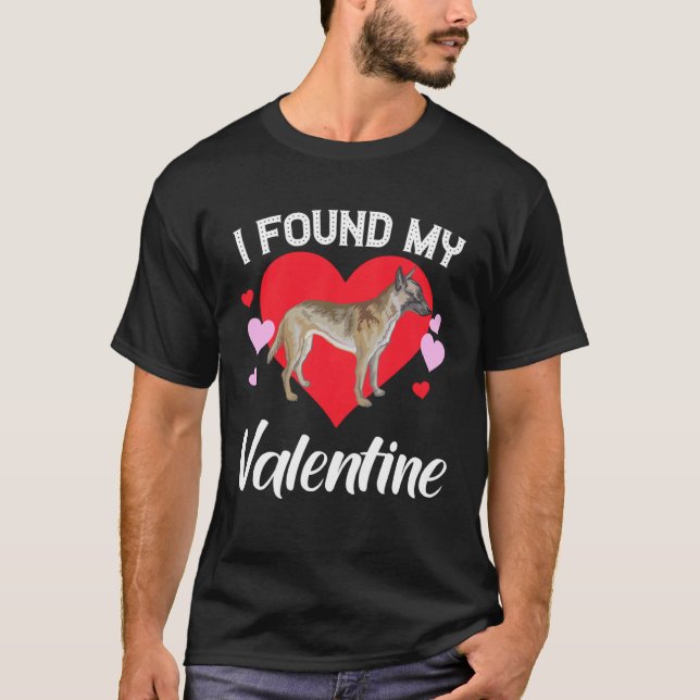 I Found My Valentine  Belgian Malinois Dog T-Shirt (Front)