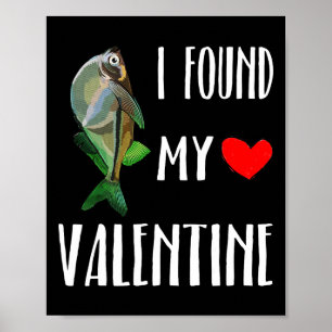 I Found My Valentine Day Hatchetfish Fish Lover Poster