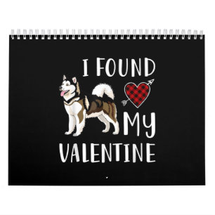 I Found My Valentine Day Husky Lover Gift Calendar