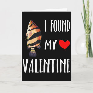 I Found My Valentine Day Siamese Tigerfish Fish Lo Card