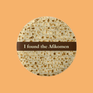 I found the Afikomen matzo Passover 3 Cm Round Badge